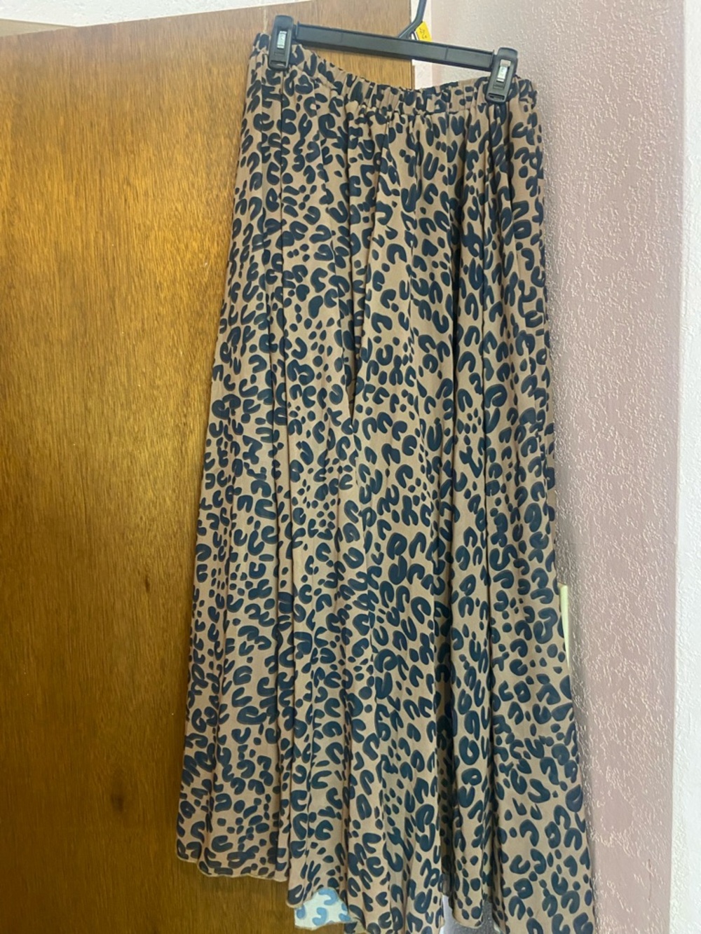 Chicwish Taupe and Black Leopard Maxi Skirt